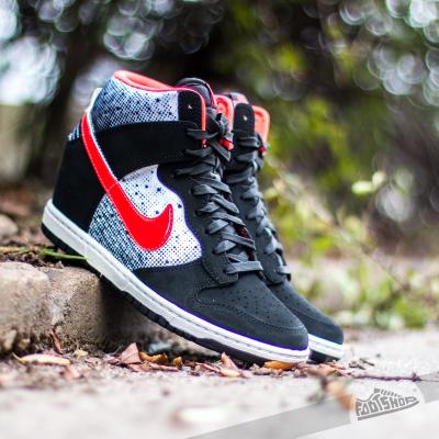 Nike Wmns Dunk Sky Hi QOH Black/Laser Crimson-White