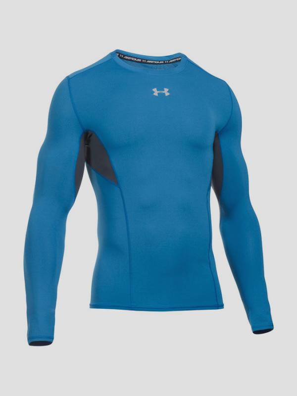 Kompresní tričko Under Armour Heatgear Coolswitch Comp LS Modrá