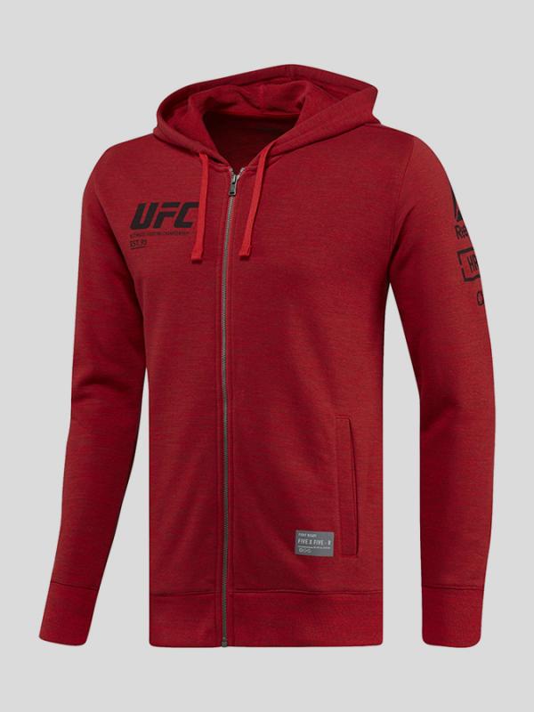 Mikina Reebok UFC FG FULL-ZIP HOODIE Červená