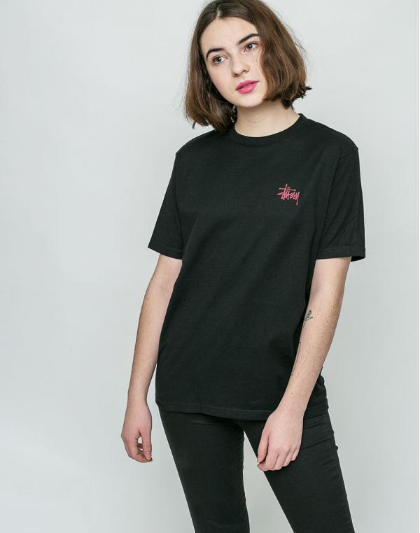 Logo tee Stussy Basic BLACK
