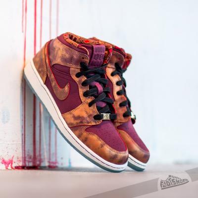 Air Jordan 1 Mid Black History Month (GS) Deep Garnet Gold