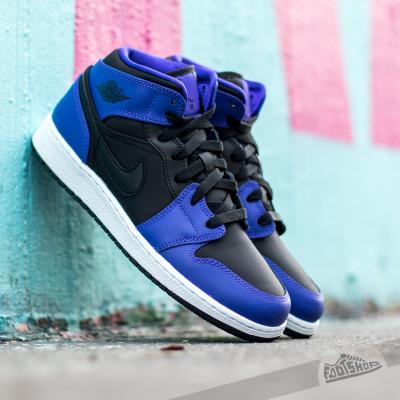 Air Jordan 1 Mid BG Black/Black-Dark Concord
