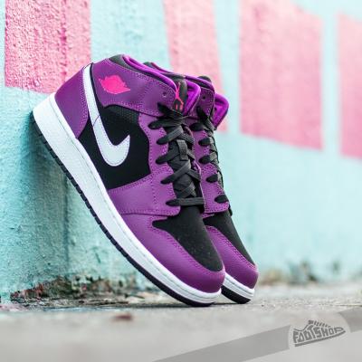 Air Jordan 1 Mid GG Black/Vivid Pink-Bright Grape