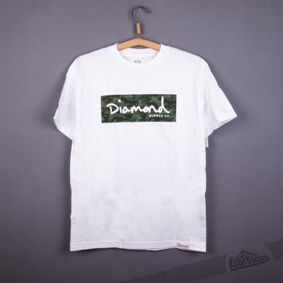 Diamond Tonal Camo Box Logo TEE White