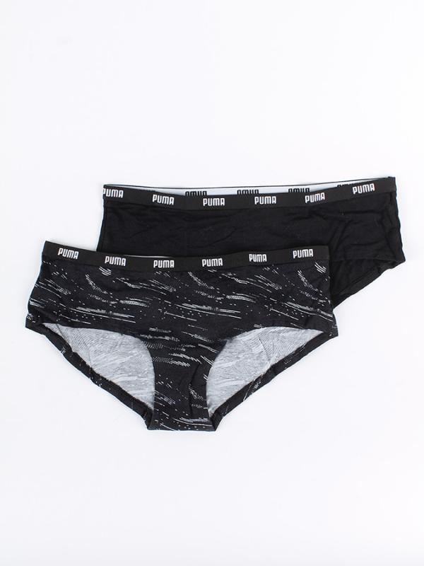 Kalhotky Puma DIGITAL WAVE HIPSTER 2 Pack Černá