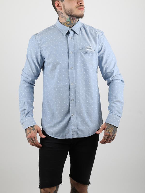 Košile Alcott JACQUARD SHIRT Modrá