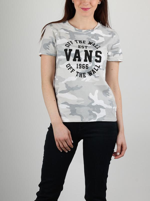Tričko Vans WM OLD SKOOL CAMO Snow Camo Šedá