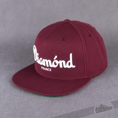 Diamond Champagne Snapback Maroon