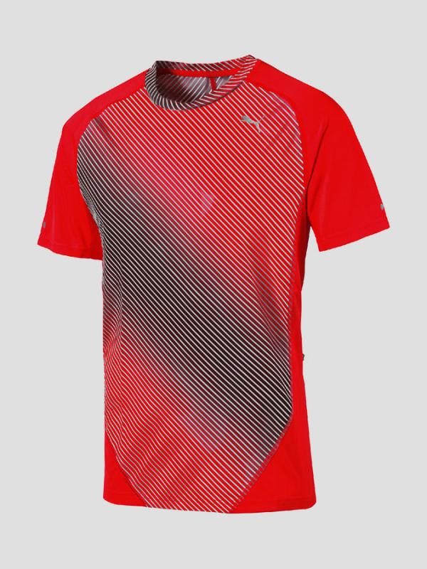 Tričko Puma Graphic S S Tee Red Blast-AOP graphic Červená