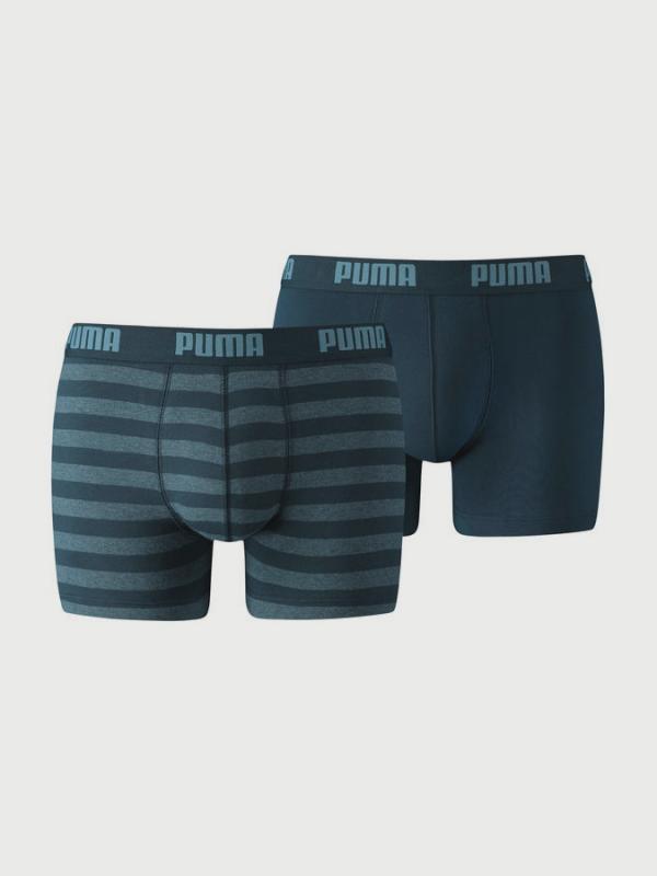 Boxerky Puma Stripe 1515 Boxer 2 Pack Denim Modrá