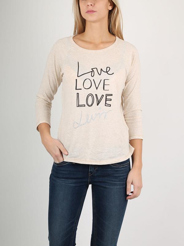 Tričko LEVI'S L/S RAGLAN LOVE RAGLAN OBSIDIAN H Šedá