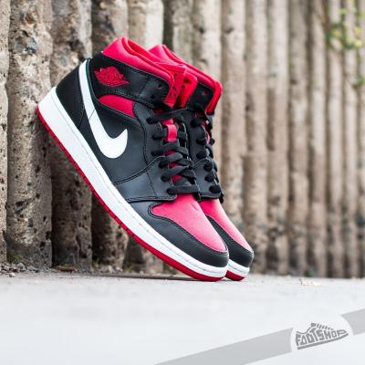 Air Jordan Mid 1Mid BG Black/Gym Red-White