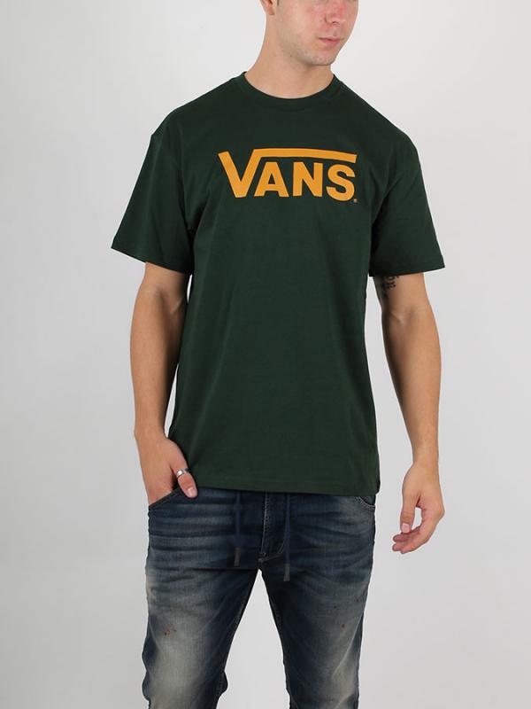 Tričko Vans M Classic Forest/Mustard Zelená