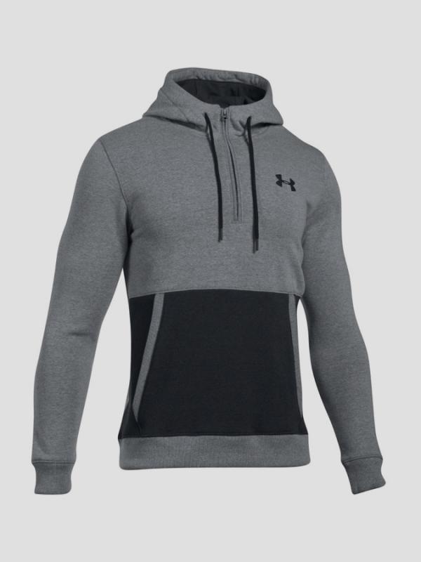 Mikina Under Armour Threadborne 1/2 Zip Hoodie Šedá