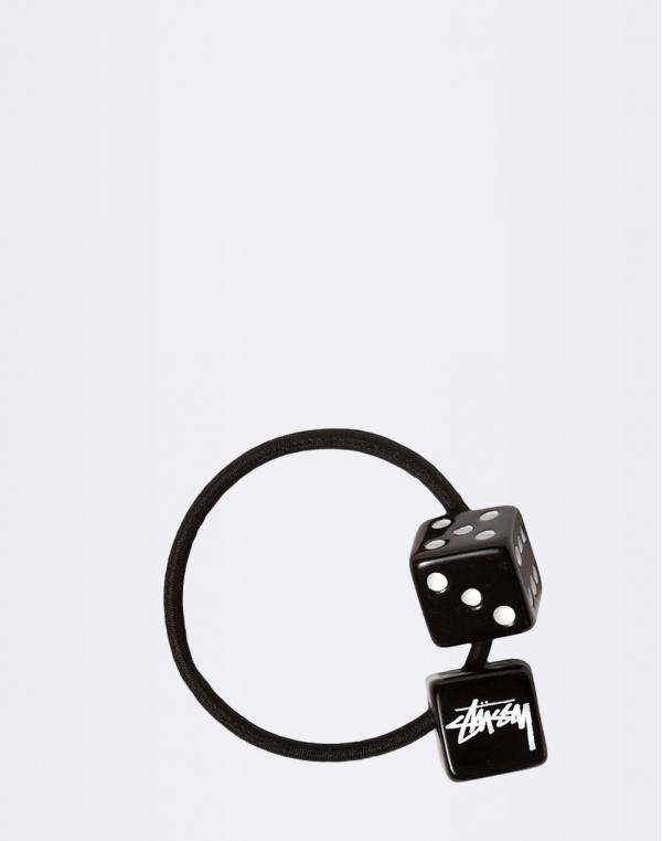 Stussy Dice Elastic Hair Tie Black
