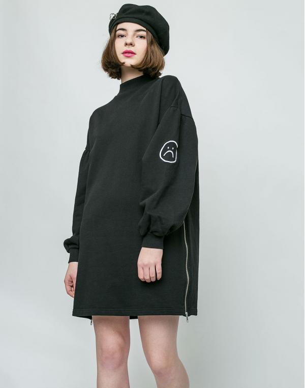 Rolák Lazy Oaf Unzipped Sad Face Black
