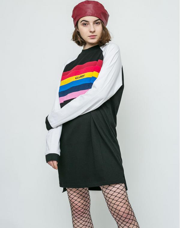 Šaty The Ragged Priest Glory White/Black/Rainbow