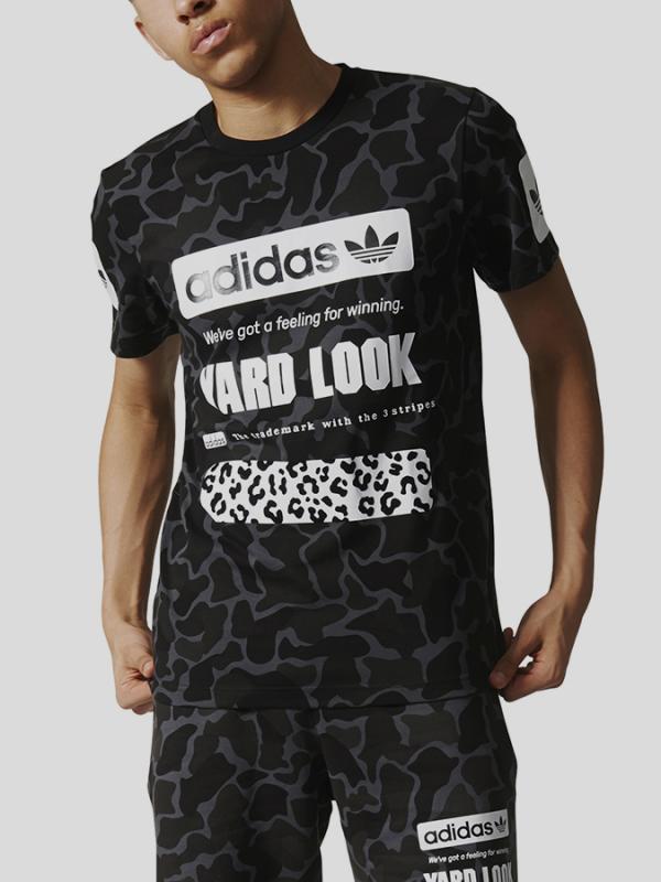 Tričko adidas Originals STREET CAMO T Černá