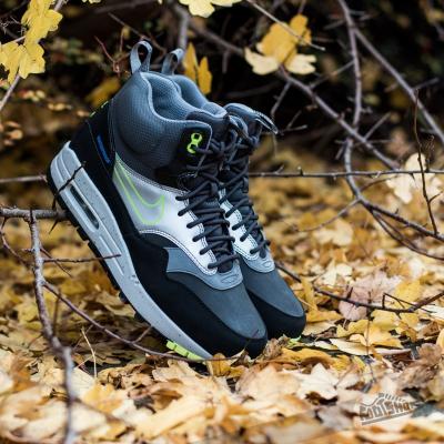 Nike WMNS Air Max 1 Mid Sneakerboot WP Black/Silver Volt