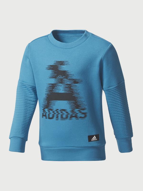 Mikina adidas Performance LB TR SWEAT Modrá