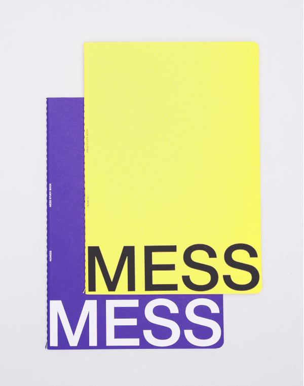 Nomess Mess Study Book L Purple/Yellow