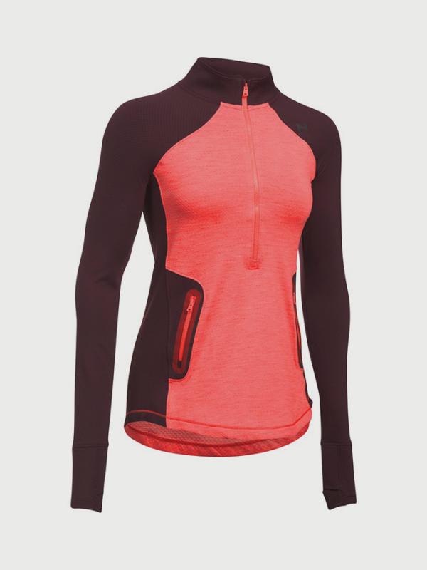 Tričko Under Armour Reactor 1/2 Zip Červená