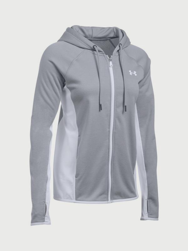 Mikina Under Armour Fleece FZ Crosshatch Šedá