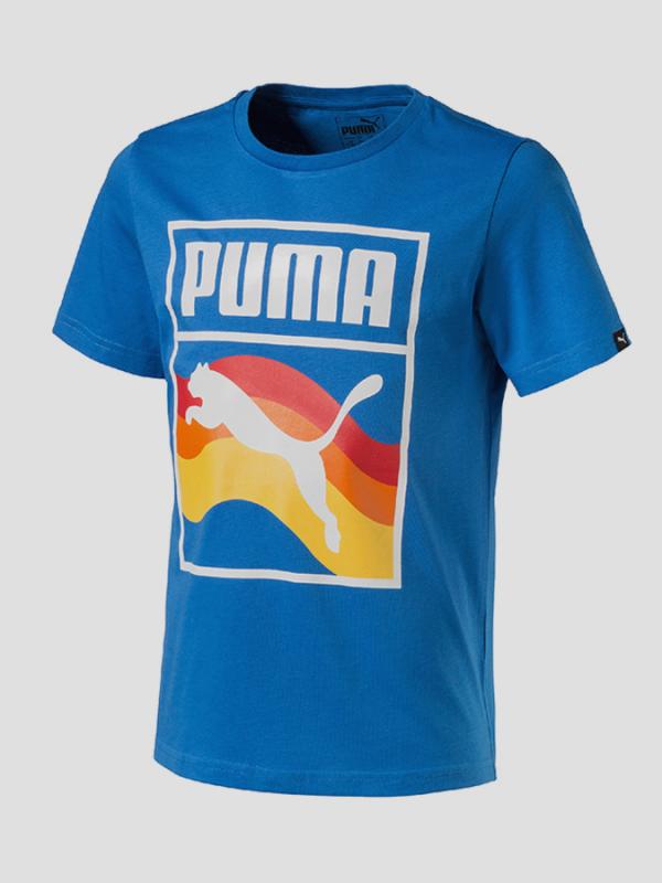 Tričko Puma Summer Brand Tee French Modrá
