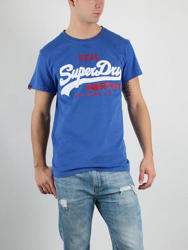 Tričko Superdry BIG REAL Modrá