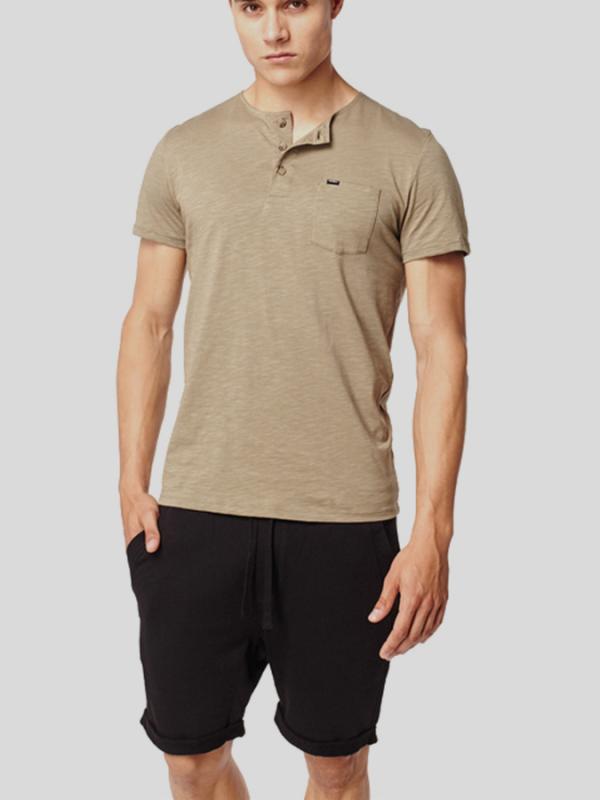 Tričko O´Neill LM JACKS BASE HENLEY T-SHIRT Hnědá