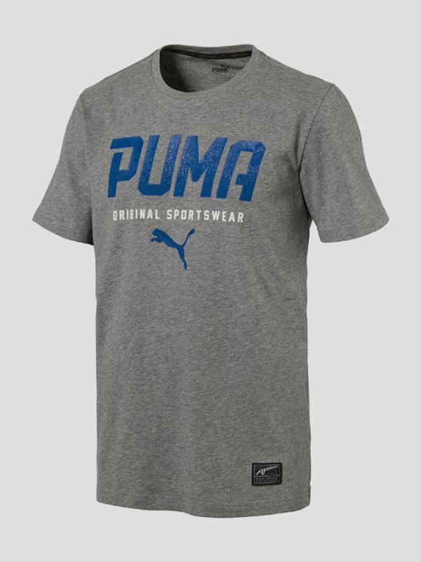 Tričko Puma STYLE Tec Graphic Tee Šedá