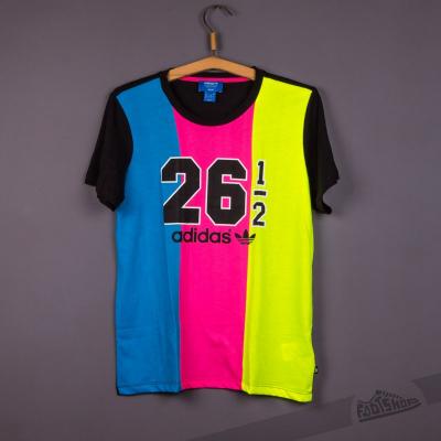 adidas Boyfriend TEE Black/Solblu/Sopink
