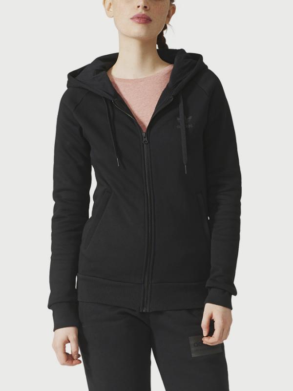 Mikina adidas Originals FZ HOODIE FLE Černá