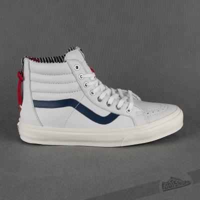 Vans Sk8-Hi Zip CA (Varsity Stripe) True White