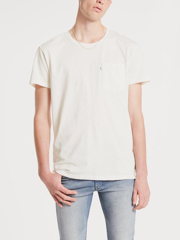 Tričko Levi's® L8 Long Line Ss Tee Ln8 2 Opal Gray/ To Bílá