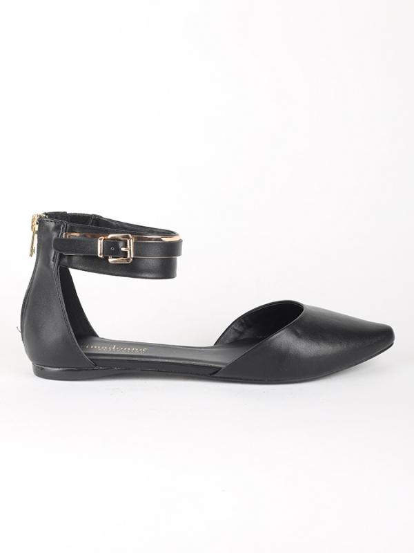 Sandály Primadonna Calzatura Ballerina Eco-Pelle Nero Černá
