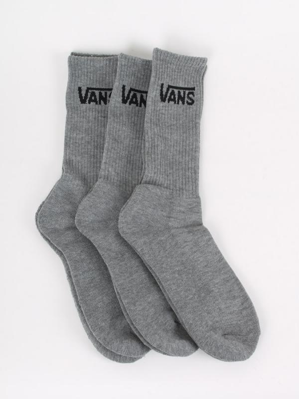 Ponožky Vans MN CLASSIC CREW Heather Grey 3 Pack Šedá