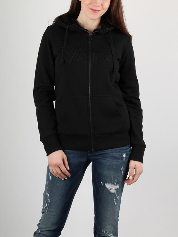 Mikina Vans WM HEARSAY ZIP HOODI Black Černá