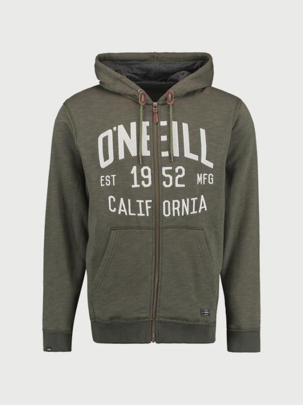 Mikina O´Neill LM Jacks Base Logo Zip Hoodie Zelená