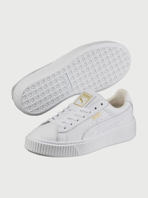 Boty Puma Basket Platform Core Bílá