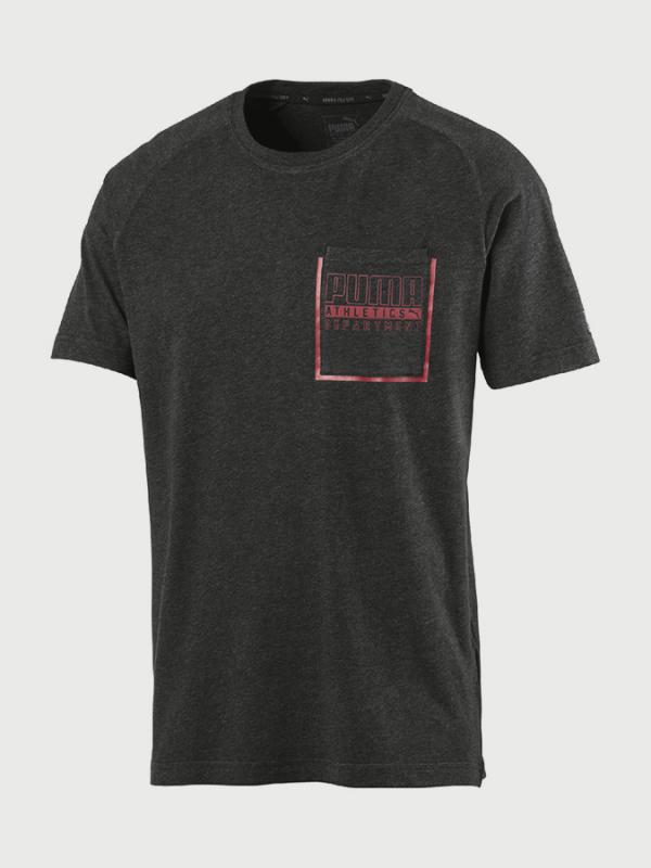 Tričko Puma STYLE Pocket Tee Šedá
