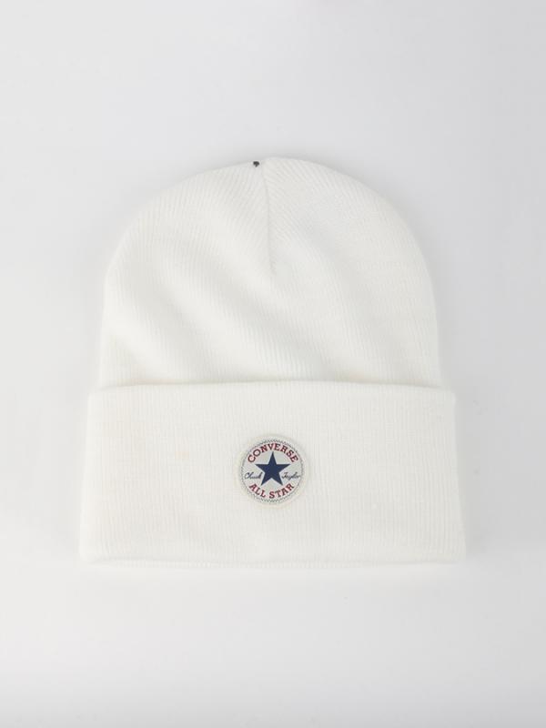 Čepice Converse Tall Cuff Watchcap Knit Bílá