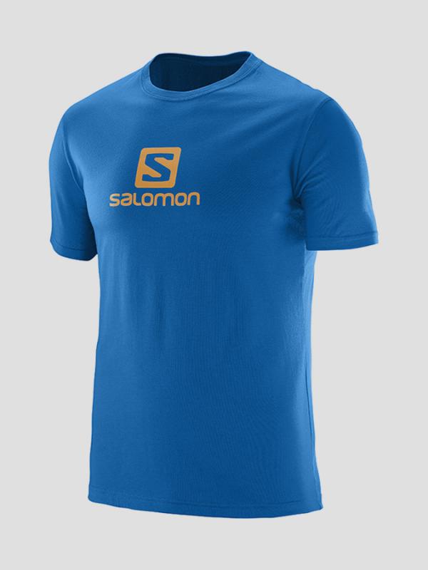 Tričko Salomon COTON LOGO SS TEE M Prince Blue Modrá