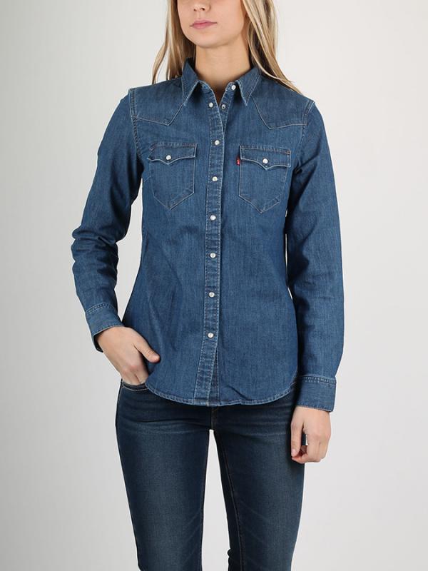 Košile LEVI'S TAILRD CLASSIC WESTERN VINTAGE MEDFAL Modrá