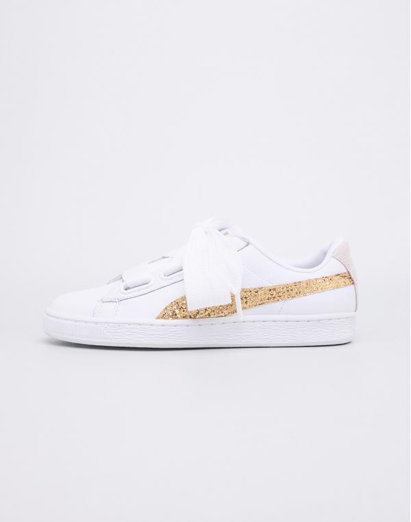 Puma Basket Heart Glitter Puma White/Gold 39