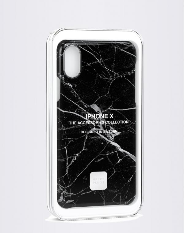 Happy Plugs iPhone X Slim Case Black Marble