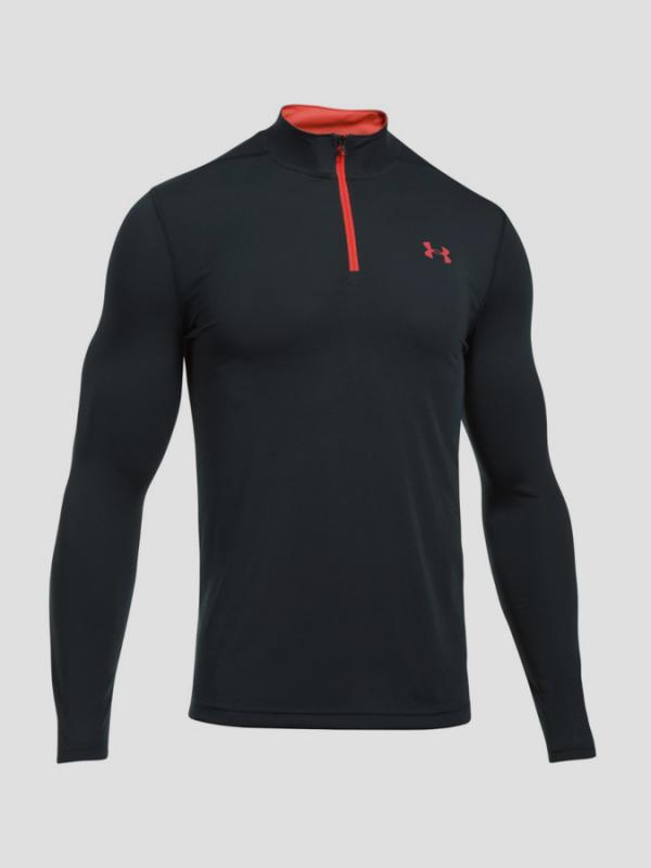 Tričko Under Armour Threadborne Fitted 1/4 Zip Černá