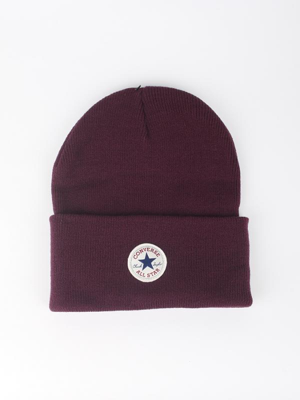 Čepice Converse Tall Cuff Watchcap Knit Červená