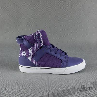 Supra Skytop Purple/Paint Stripe-White