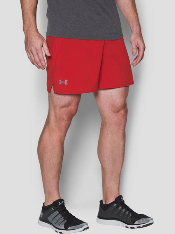 Kraťasy Under Armour Qualifier 5'' Woven Short Červená